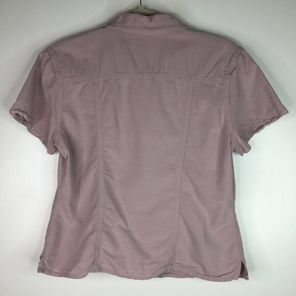 J. Jill Button Pink Up Blouse Small 100% cotton - Picture 2 of 4